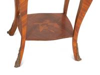 A Pair of Dutch Marquetry Side Tables with Gilt Metal Mounts