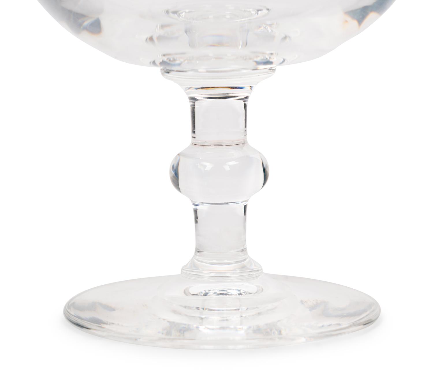 Two Sets of Steuben Coupe Glasses