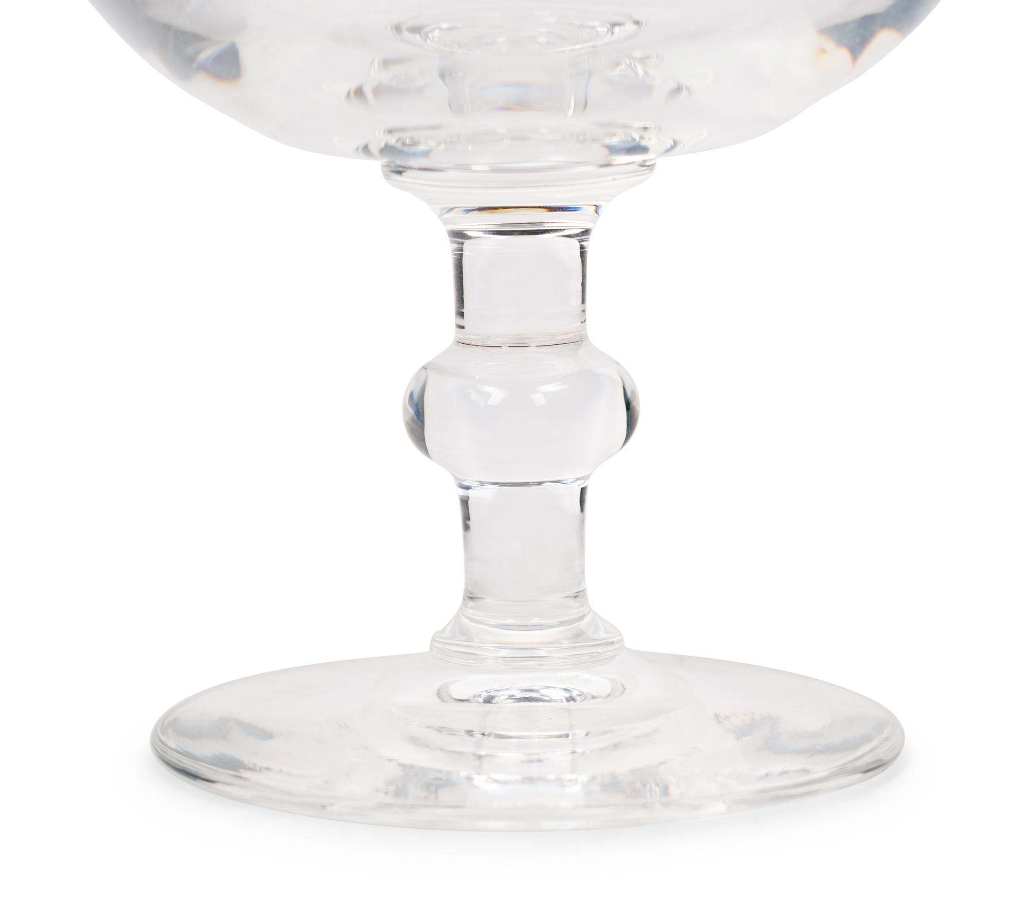 Two Sets of Steuben Coupe Glasses