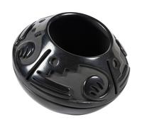 Deeply Carved Blackware Pottery Bowl