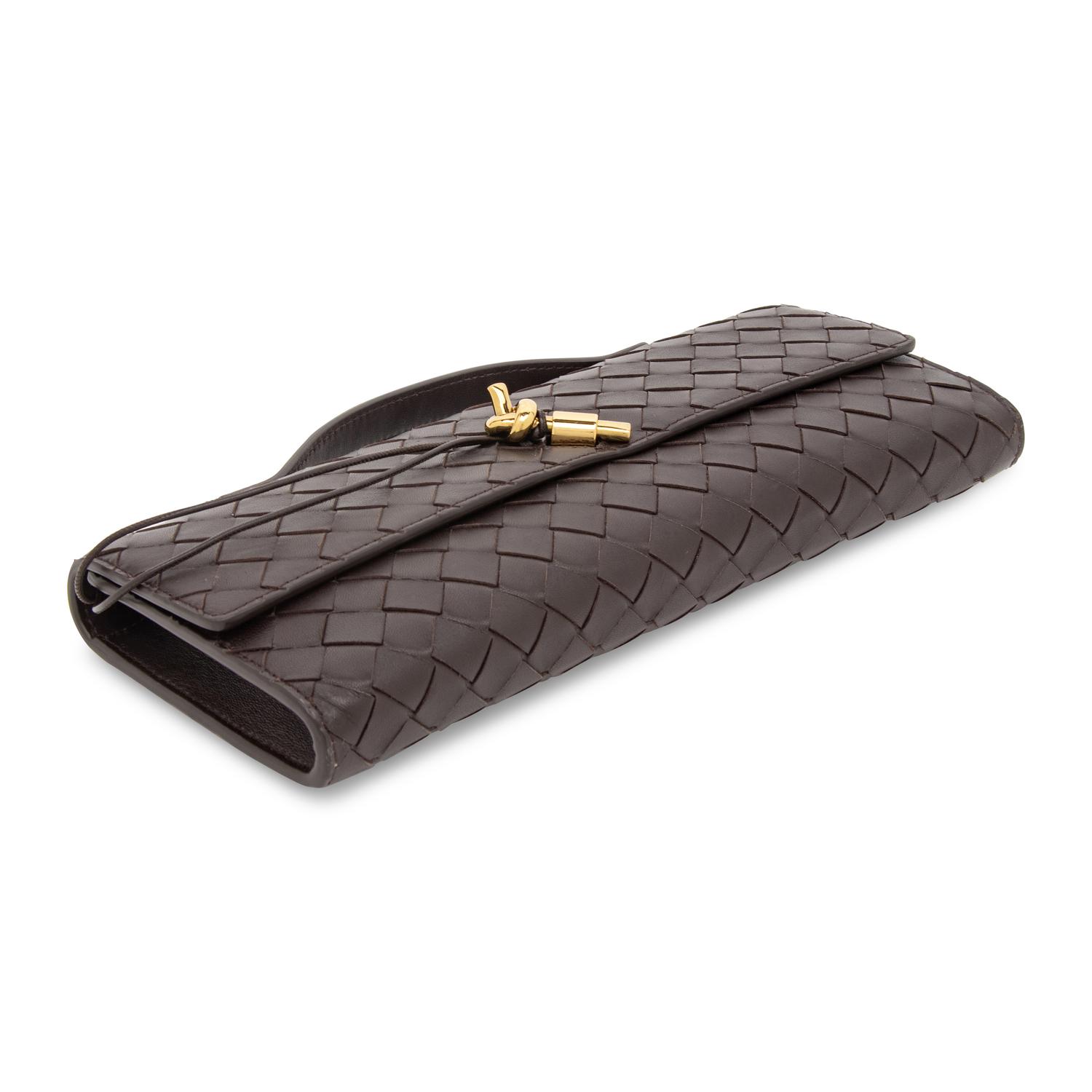 BOTTEGA VENETA, ANDIAMO INTRECCIATO LEATHER CLUTCH