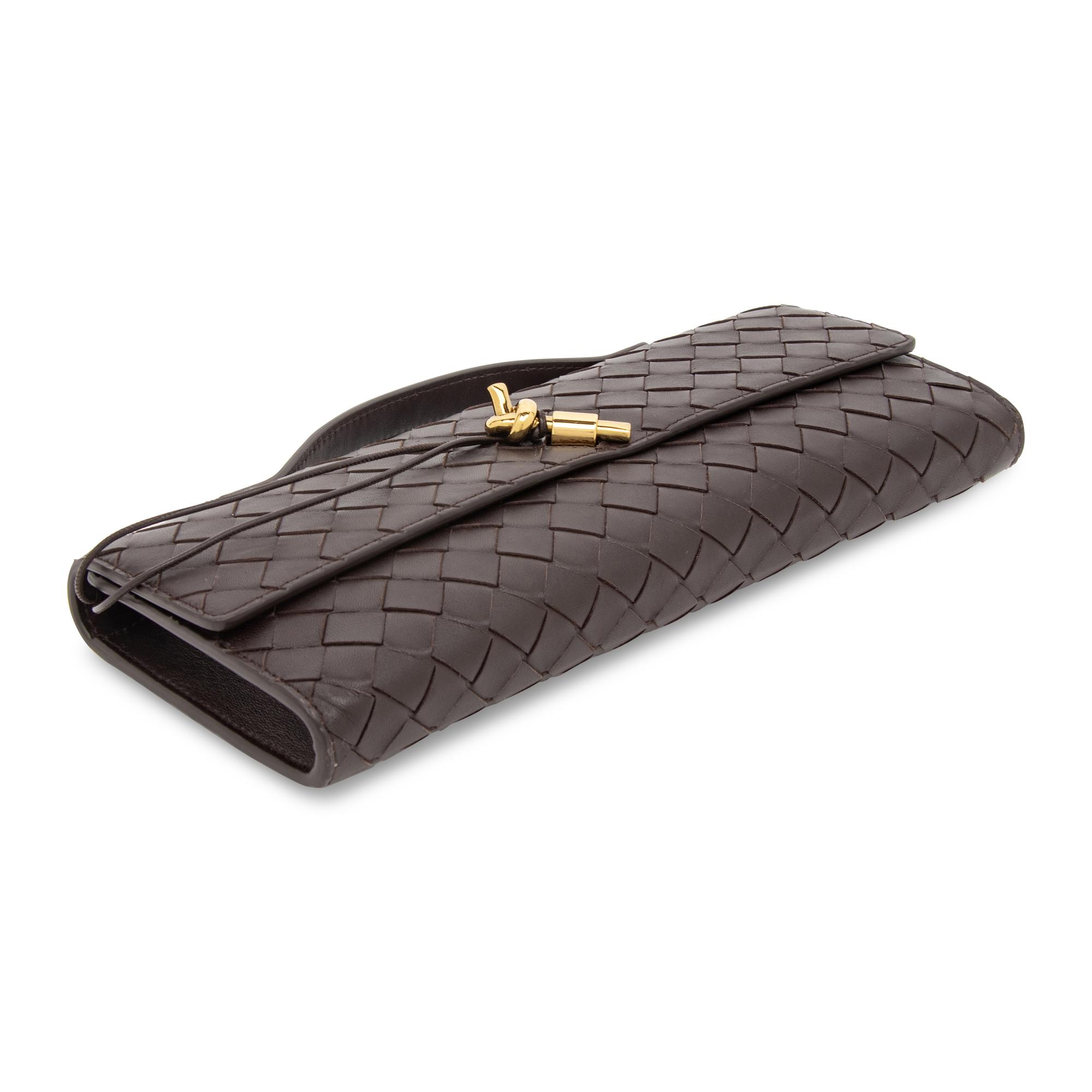 BOTTEGA VENETA, ANDIAMO INTRECCIATO LEATHER CLUTCH
