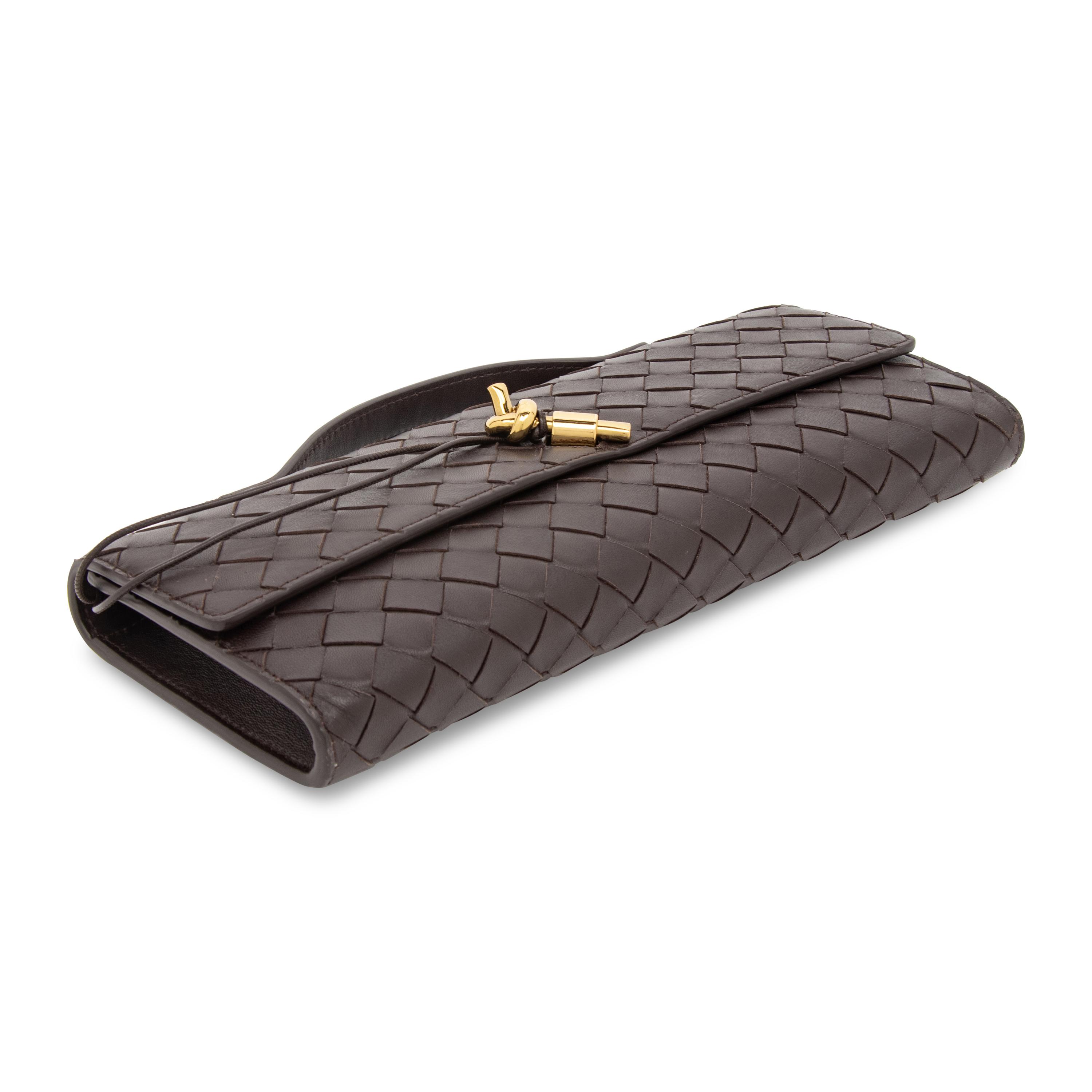 BOTTEGA VENETA, ANDIAMO INTRECCIATO LEATHER CLUTCH