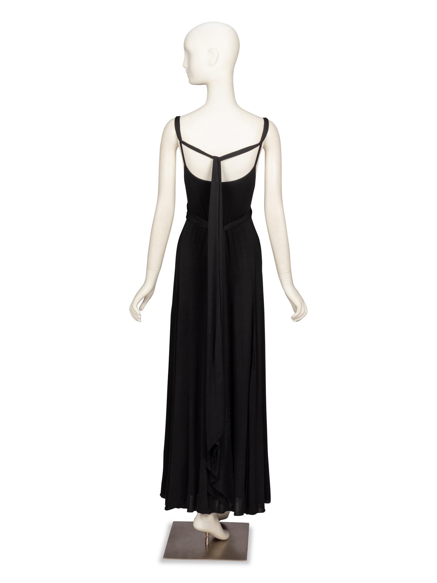 Holly Harp, Black Jersey Gown, 1970's