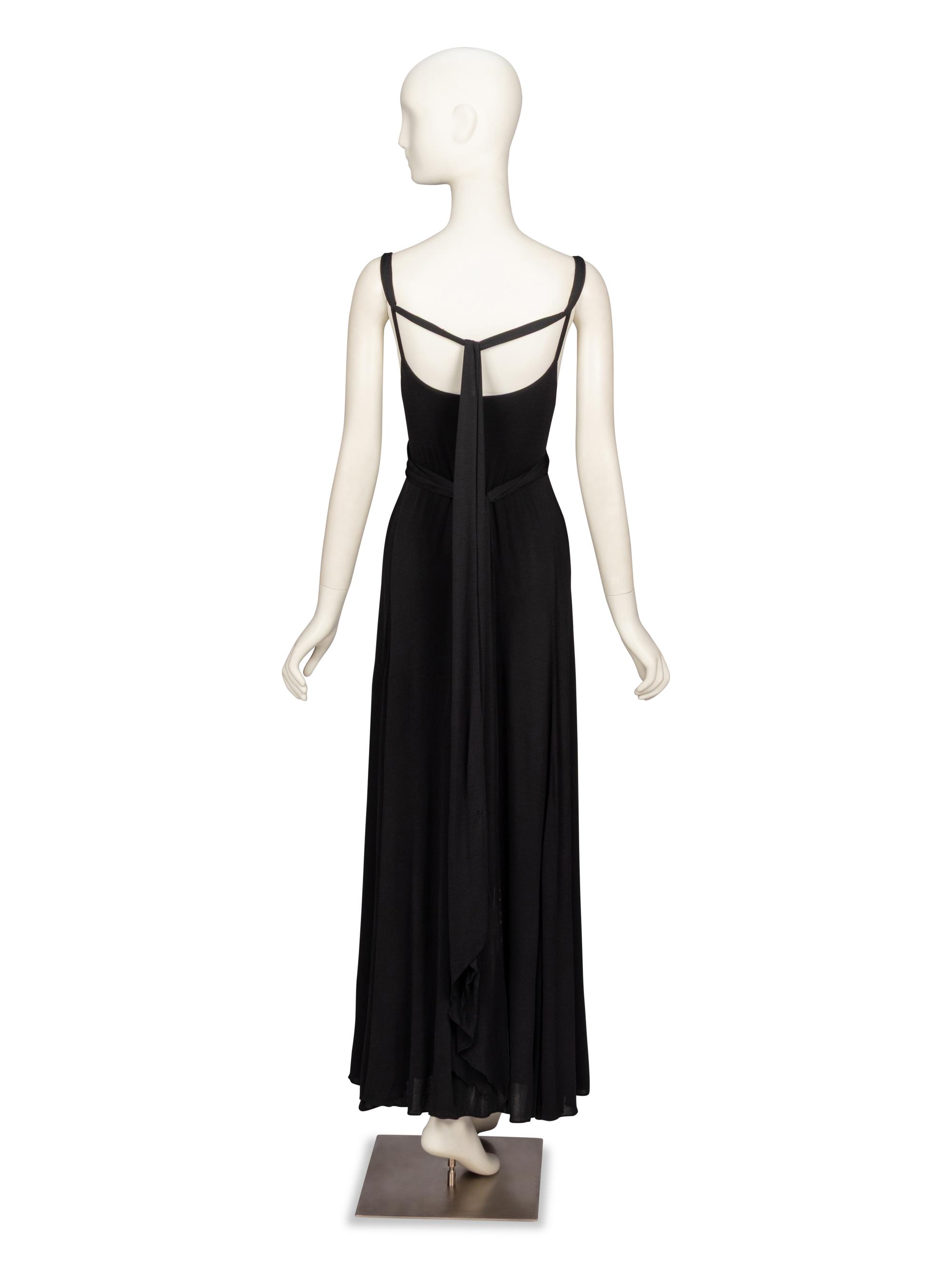 Holly Harp, Black Jersey Gown, 1970's