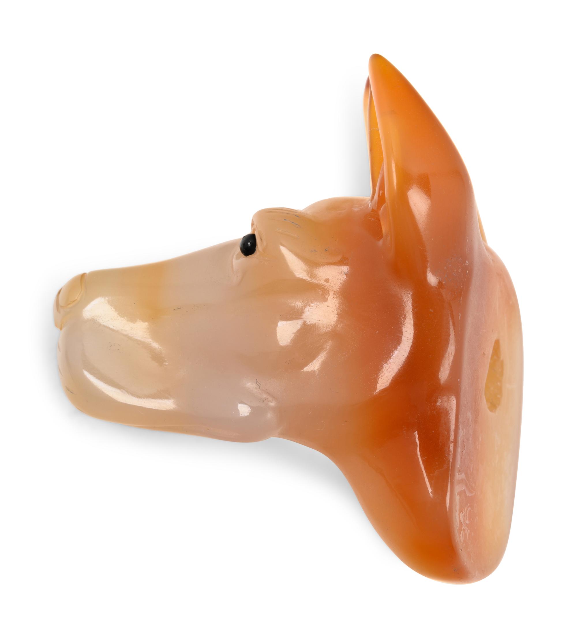 A Continental Carved Hardstone-Inset Zoomorphic Figure
