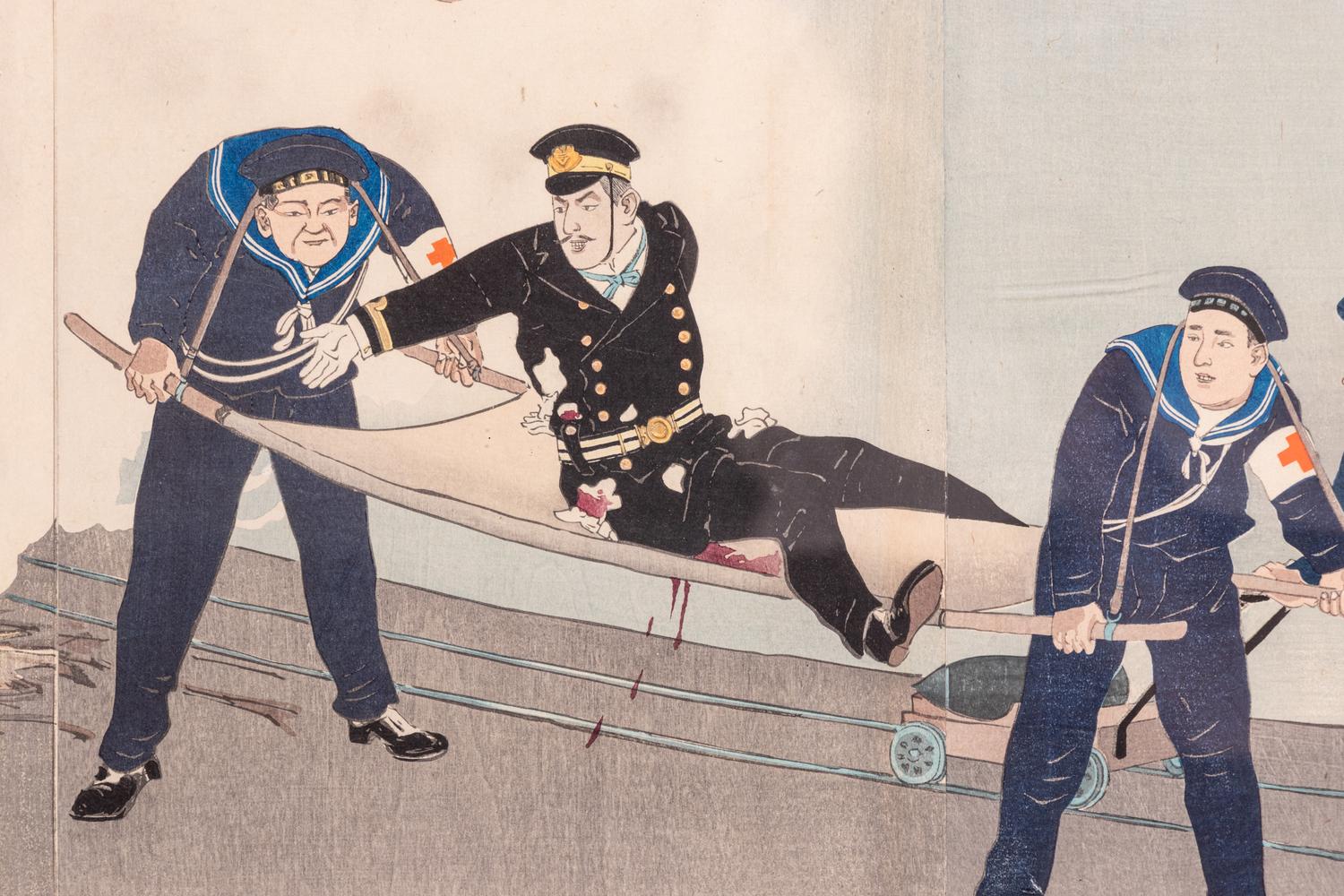 Toshiaki Nakazawa (1864-1921), Yousai Nobukazu (1872-1944) and Three Others