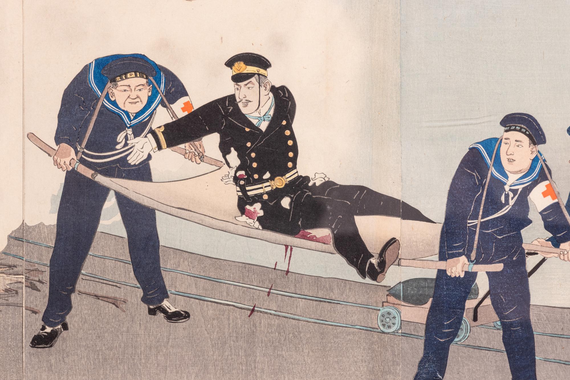 Toshiaki Nakazawa (1864-1921), Yousai Nobukazu (1872-1944) and Three Others