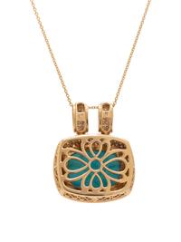 TURQUOISE AND DIAMOND PENDANT/NECKLACE