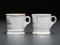 Two Porcelain Occupational Shaving Mugs