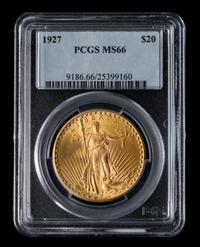 A United States 1927 St. Gaudens $20 Gold Coin