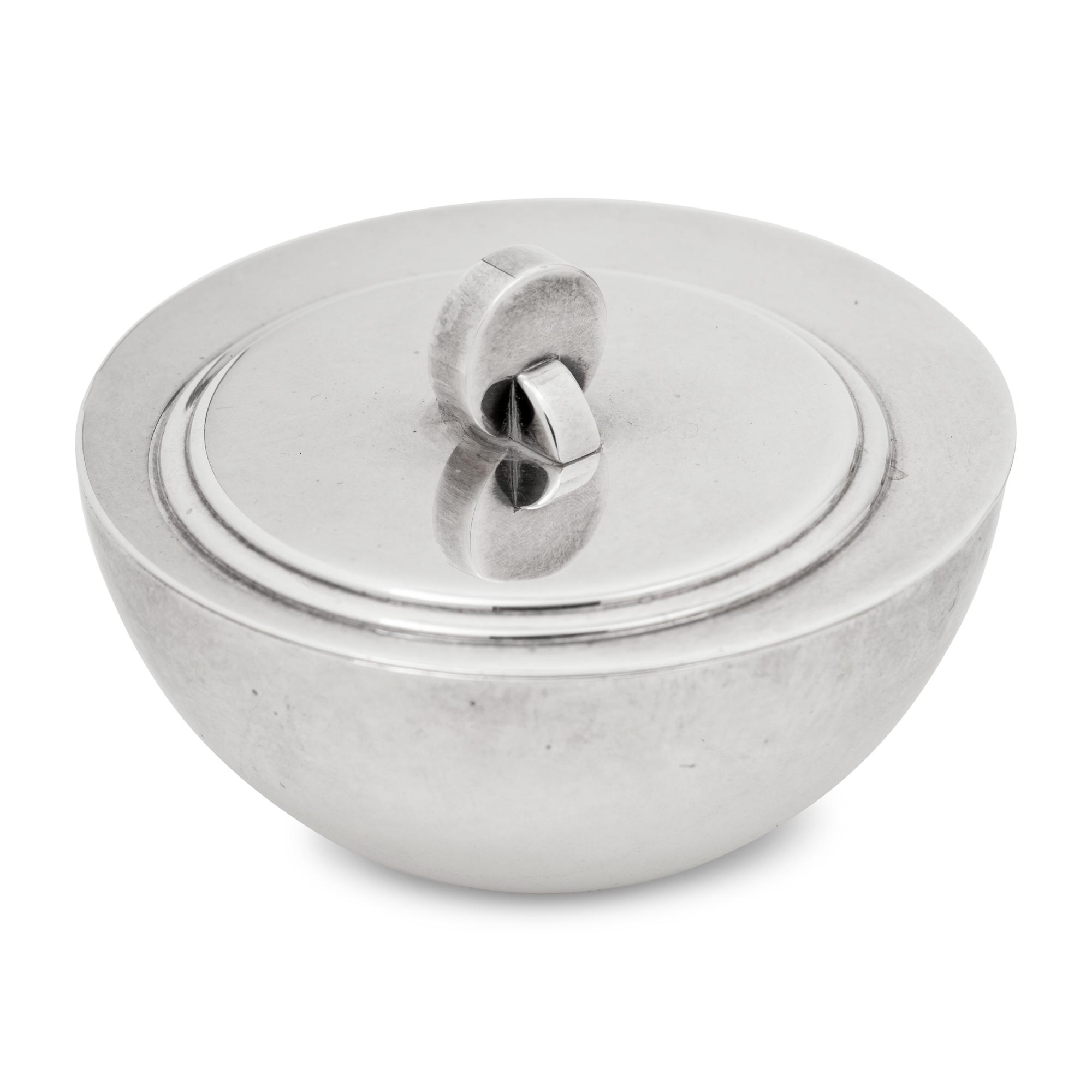 An Ercuis Silver-Plate Three-Piece Tea Service