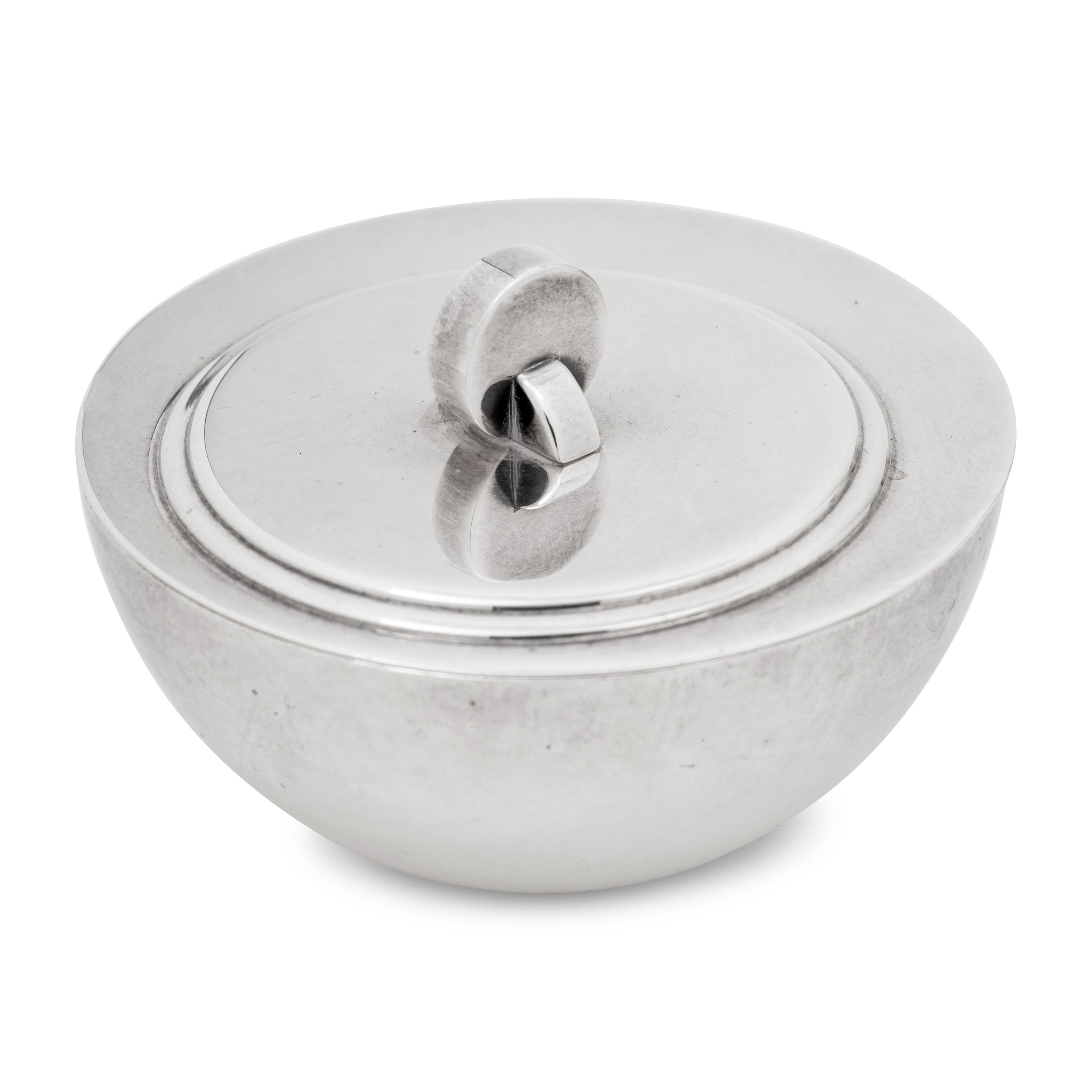 An Ercuis Silver-Plate Three-Piece Tea Service