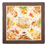 Three Designer Silk Scarves: One Gucci, One Louis Vuitton, and One Hermès