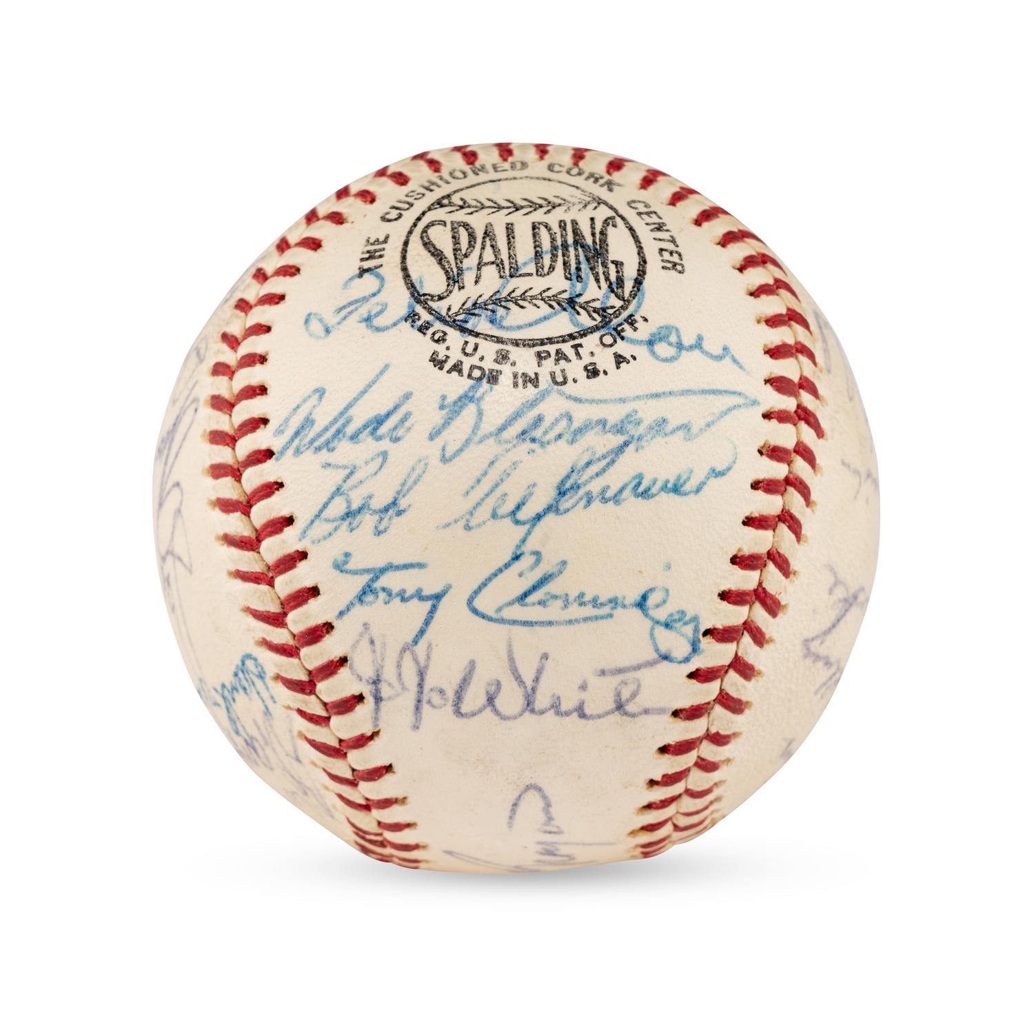 A 1964 Milwaukee Braves Team Signed Autograph Baseball Featuring Hank Aaron (Beckett Authentication Services Letter of Authenticity)