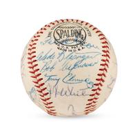 A 1964 Milwaukee Braves Team Signed Autograph Baseball Featuring Hank Aaron (Beckett Authentication Services Letter of Authenticity)
