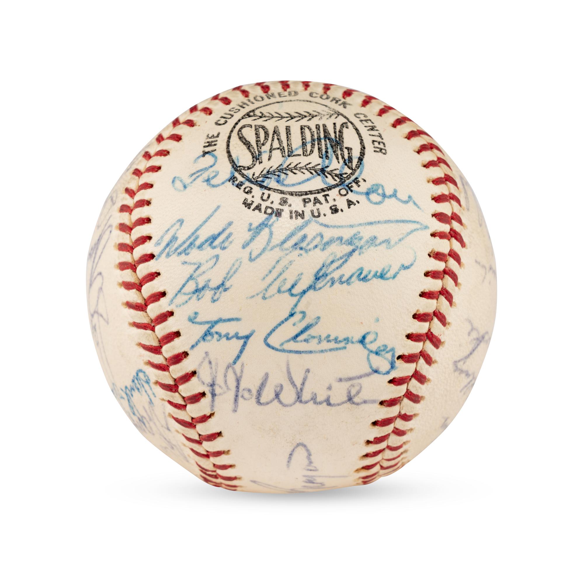 A 1964 Milwaukee Braves Team Signed Autograph Baseball Featuring Hank Aaron (Beckett Authentication Services Letter of Authenticity)
