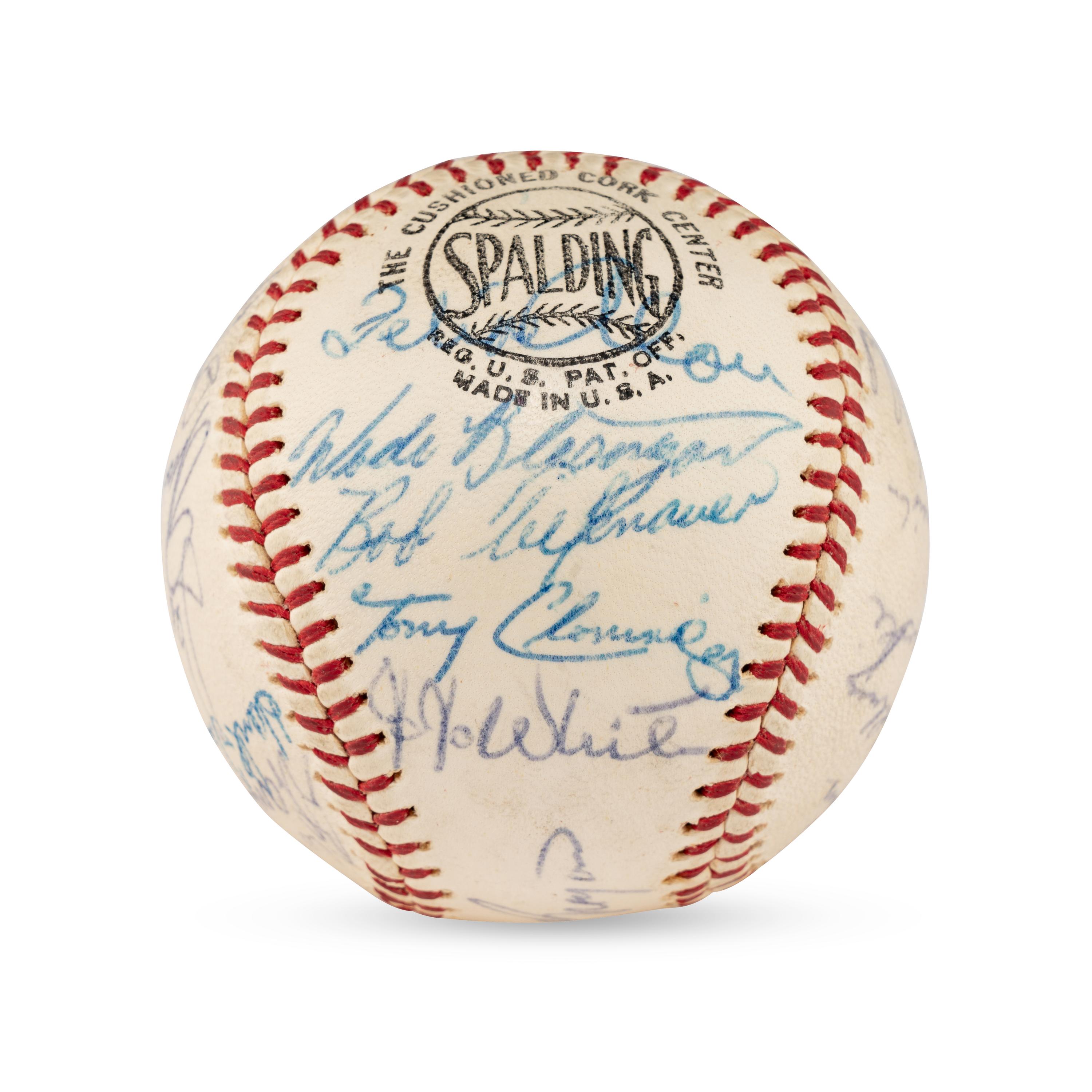 A 1964 Milwaukee Braves Team Signed Autograph Baseball Featuring Hank Aaron (Beckett Authentication Services Letter of Authenticity)