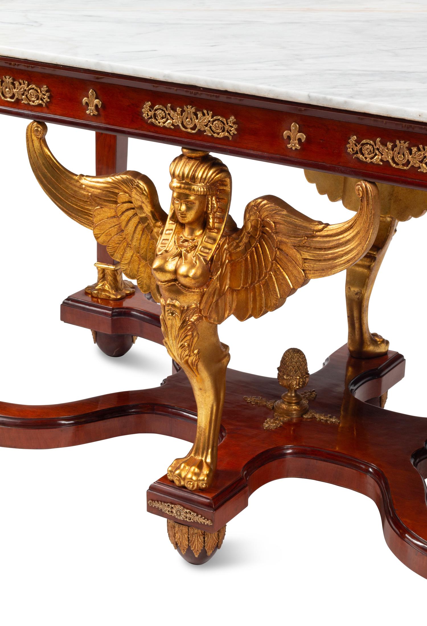 An Empire Style Marble-Top Center Table