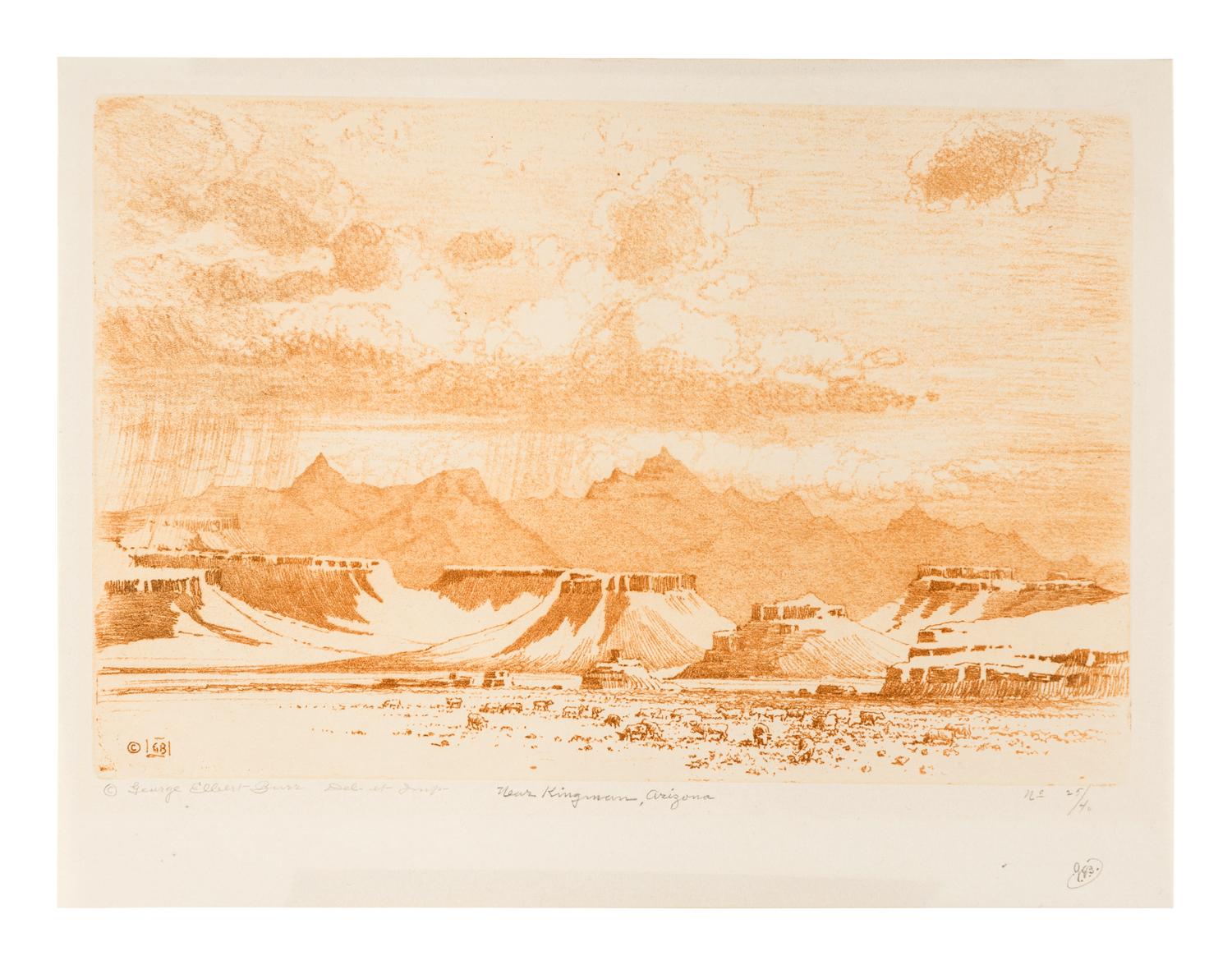 Two Works: Evening Lamy, New Mex. and Near Kingman, Arizona
