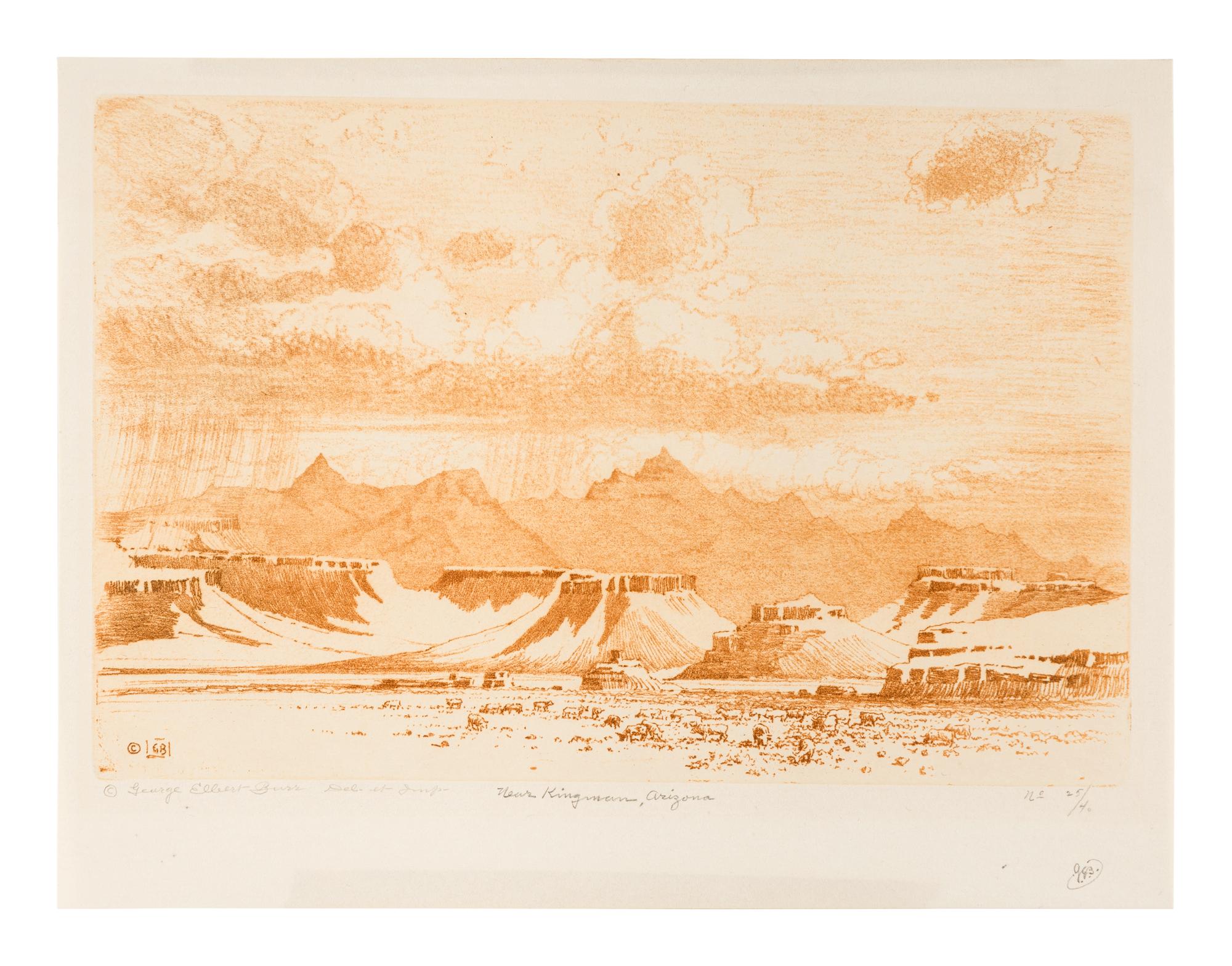 Two Works: Evening Lamy, New Mex. and Near Kingman, Arizona