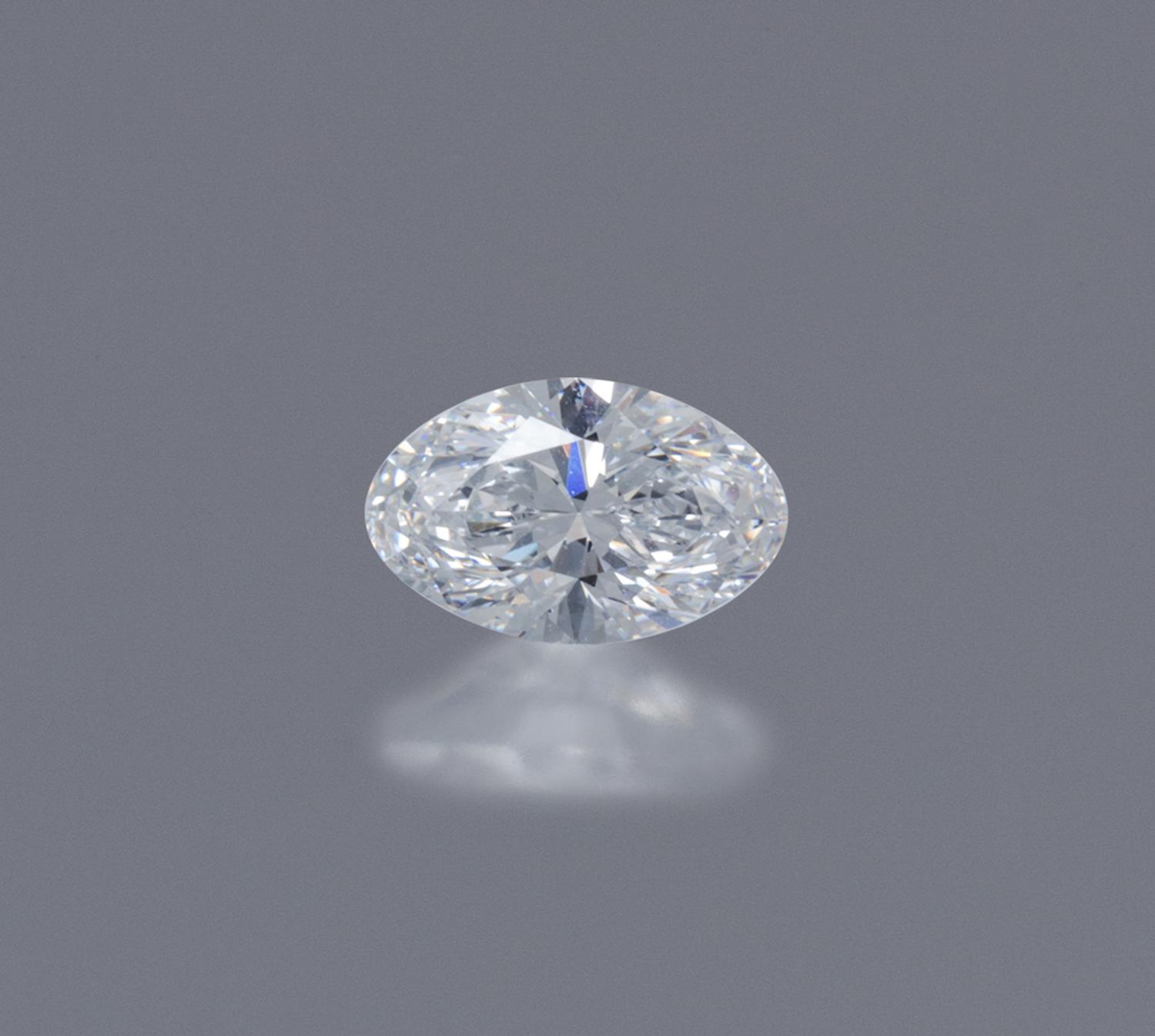 A 1.05 Carat Oval Brilliant Cut Diamond,