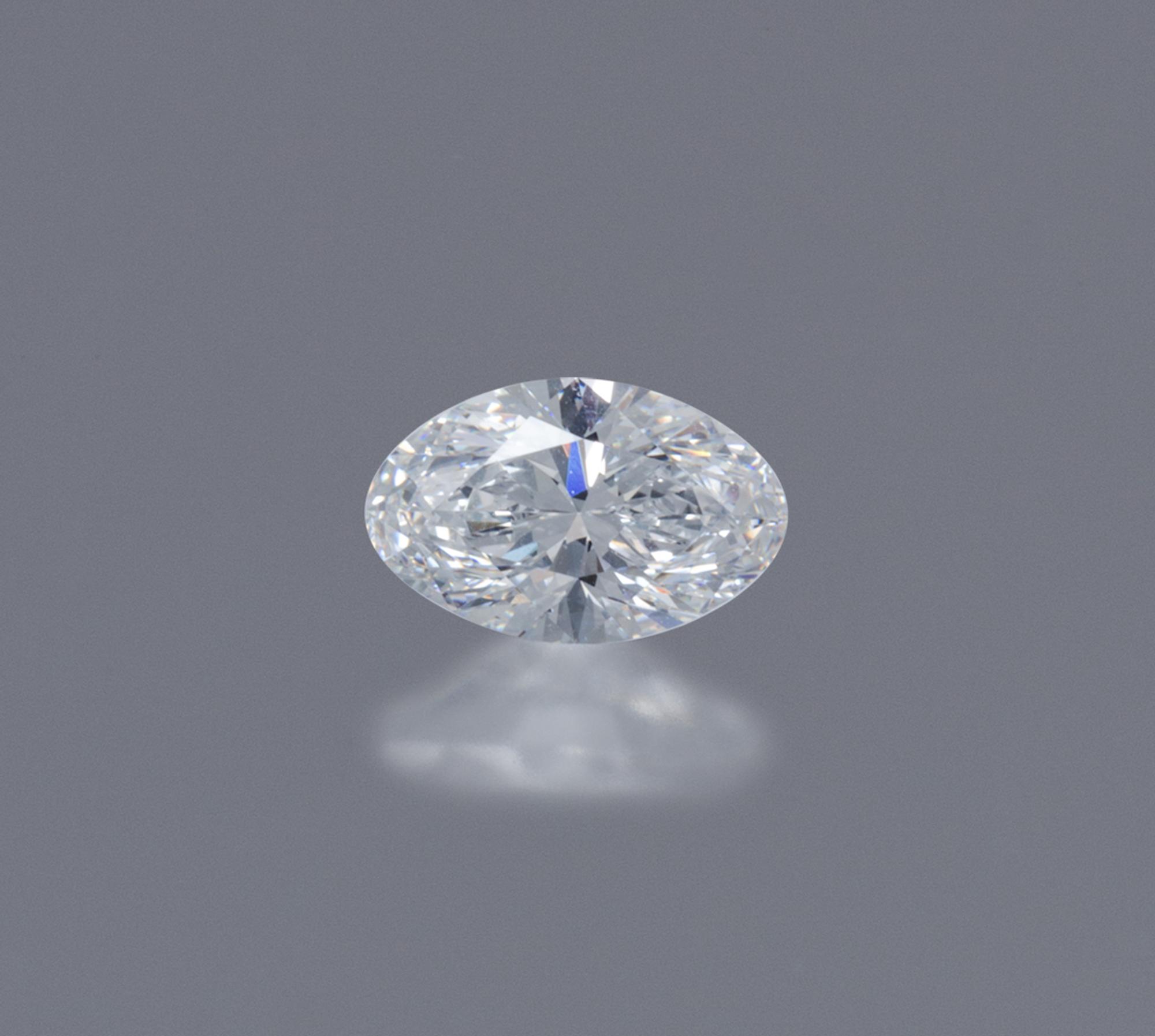A 1.05 Carat Oval Brilliant Cut Diamond,