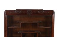 A Pair of Chinese Carved Hardwood Vitrine Cabinets