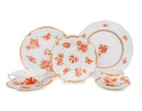 An Assembled Herend Porcelain Dinner Service
