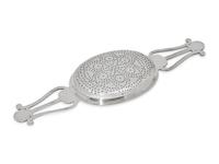 A Scottish George IV Silver Lyre Form Lemon Strainer