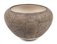 Fine Line Pottery Jar