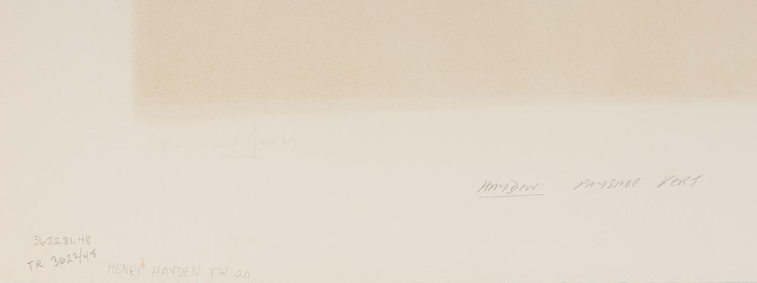 A Group of Four Prints (Bouteille et Fruits; Paysage Vert; Thiere Rouge Et Bleu; La Colline Rouge) , 1968