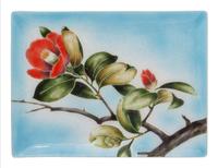 A Japanese Cloisonne Enamel Plate Height 9 1/2 inches.
