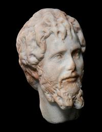 A Roman Marble Portrait Head of a Bearded Man