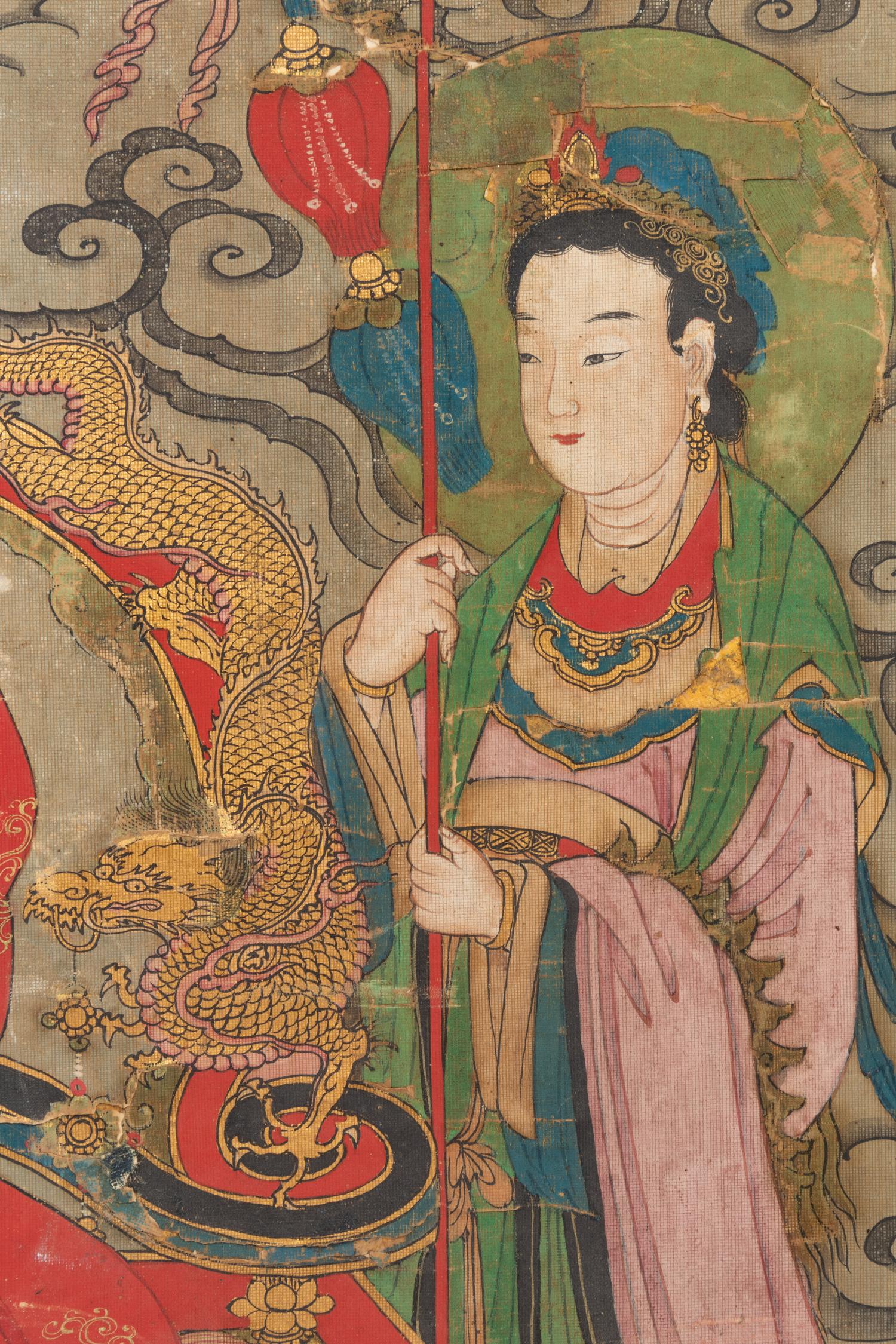 Two Fragments of a Water and Land Ritual Painting