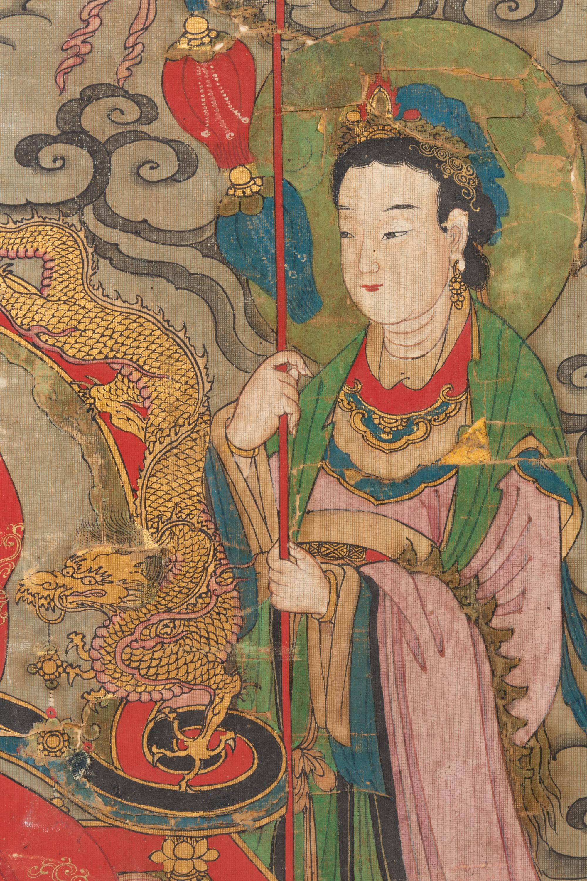 Two Fragments of a Water and Land Ritual Painting