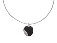 MOVADO, WHITE GOLD, PEBBLE AND DIAMOND SET