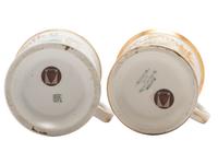 Two Porcelain Shaving Mugs with Automobiles