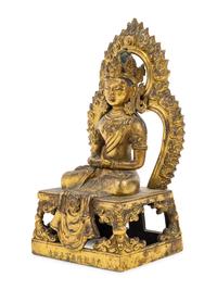 A Gilt Bronze Figure of Amitayus
