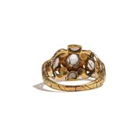 GEORGIAN, YELLOW GOLD AND DIAMOND RING