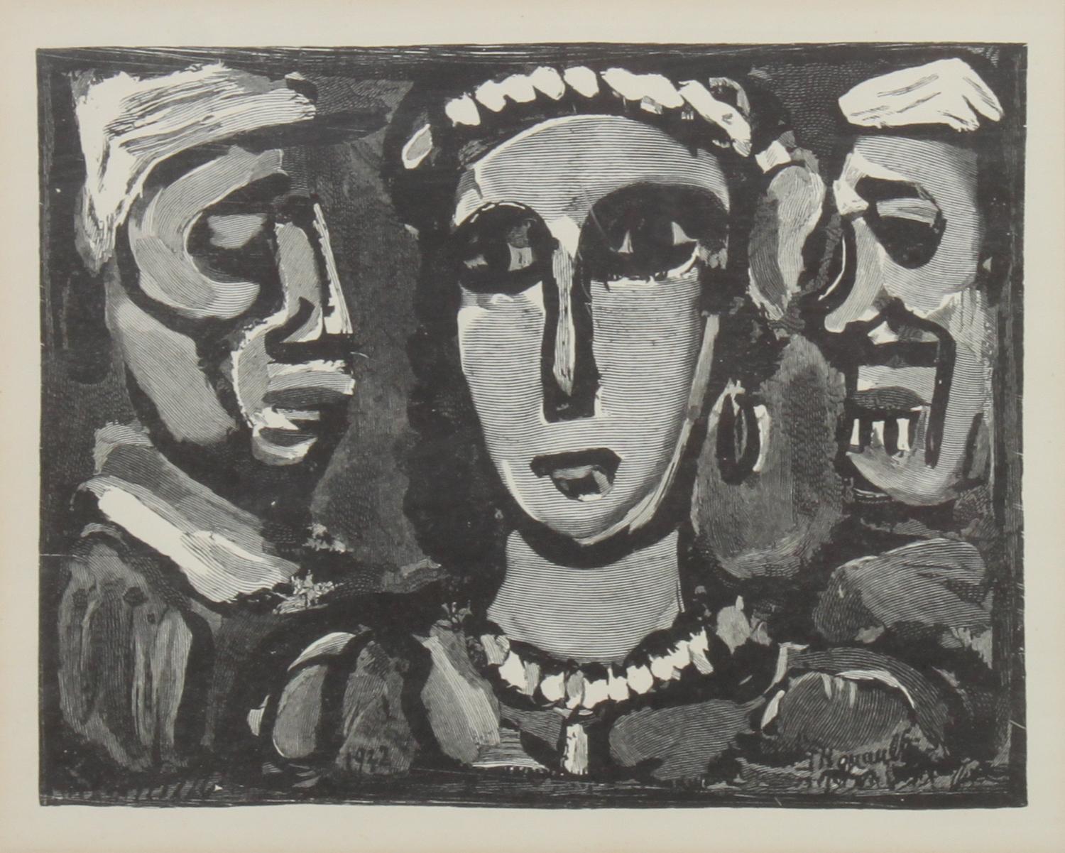 George Rouault, (French, 1871-1958), Les Visage