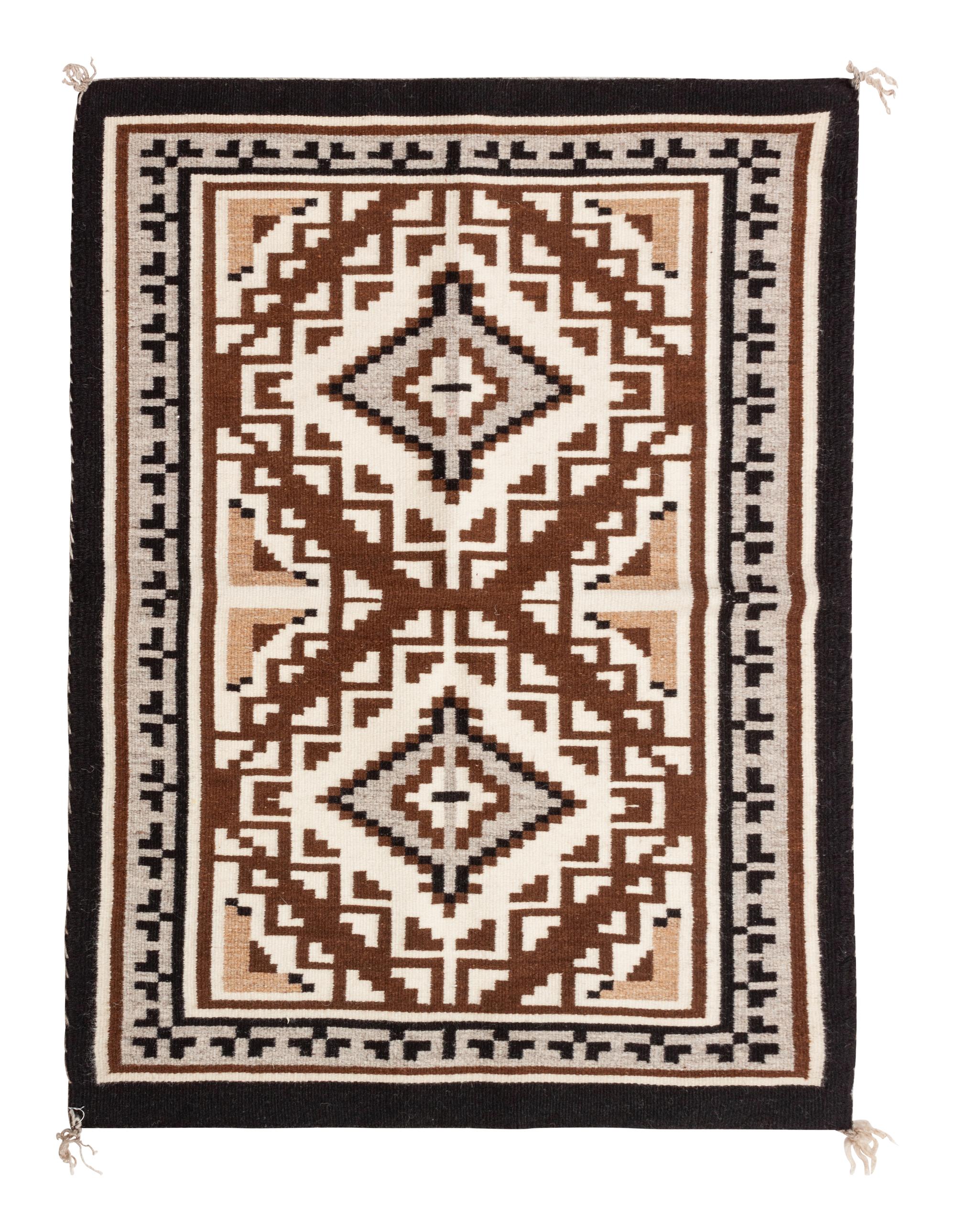Josephine Curley (Dine, b.1930, act. 1939-present) Navajo Two Grey Hills Weaving / Rug