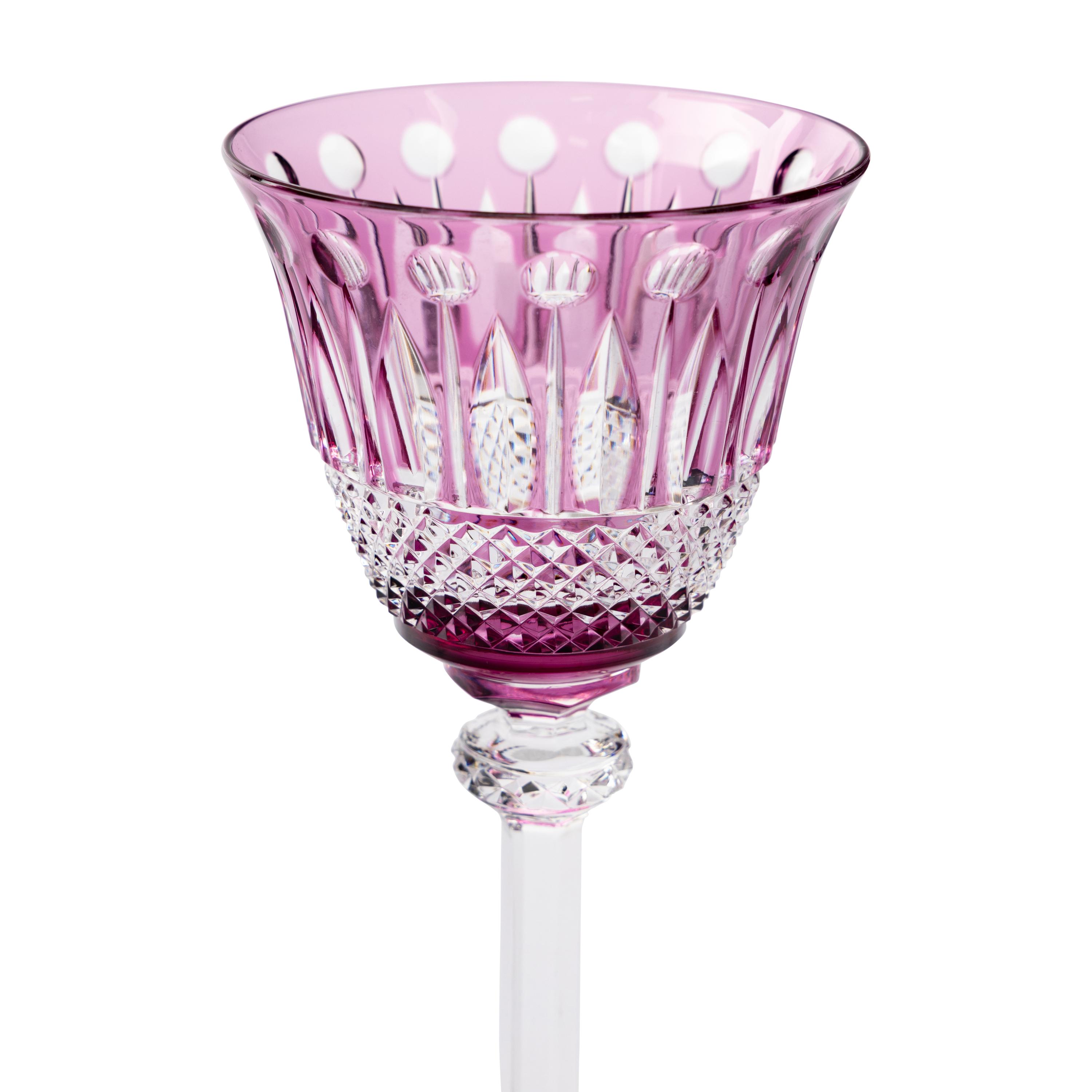 A Set of Eight Saint-Louis Cut-to-Clear Wine Glasses