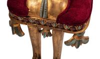 A Pair of Egyptian Style Giltwood Cat-Form Stools