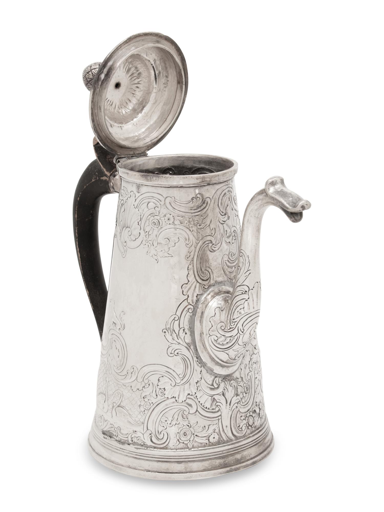 An Irish George I Silver Coffee Pot