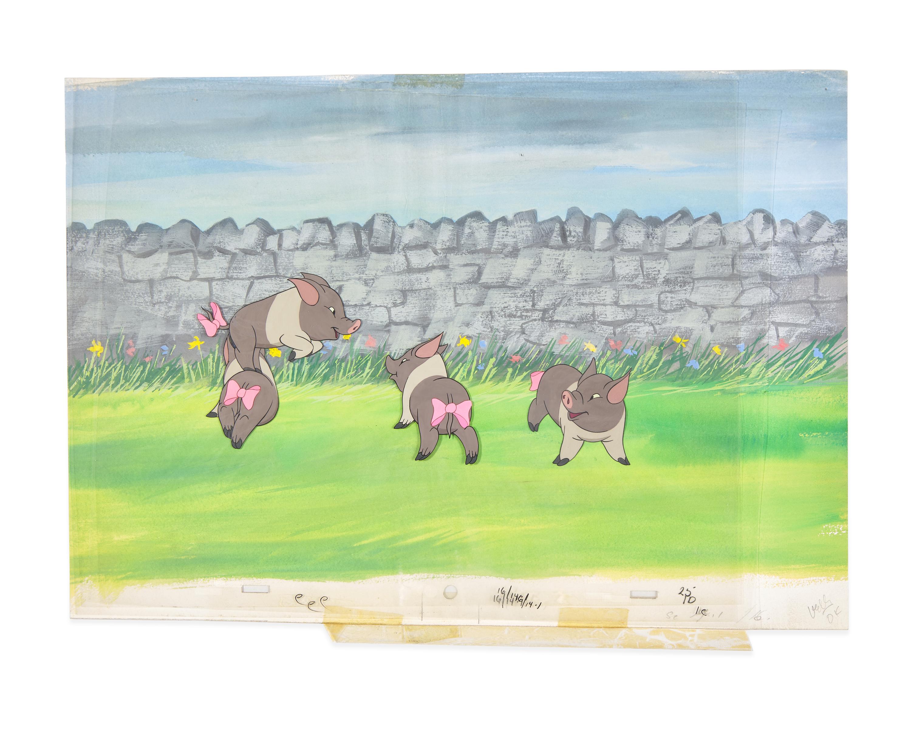 [Orwell, George] Group of 4 Original "Animal Farm" Production Cels