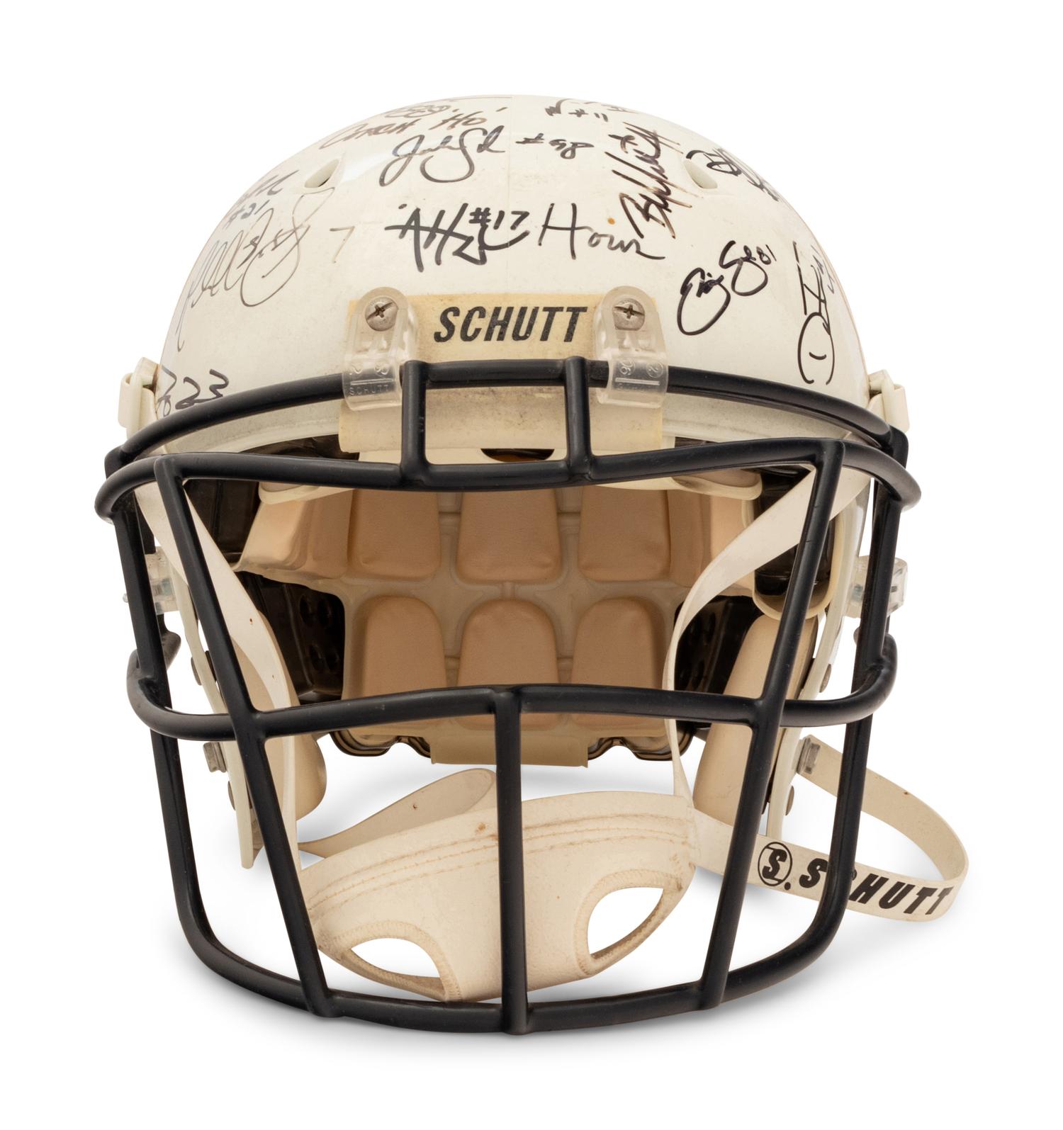 A 2006 Chicago Rush Team Signed Autograph Arena Bowl XX Football Helmet Presented to Mike Ditka Formerly Displayed at Mike Ditka's Restaurant