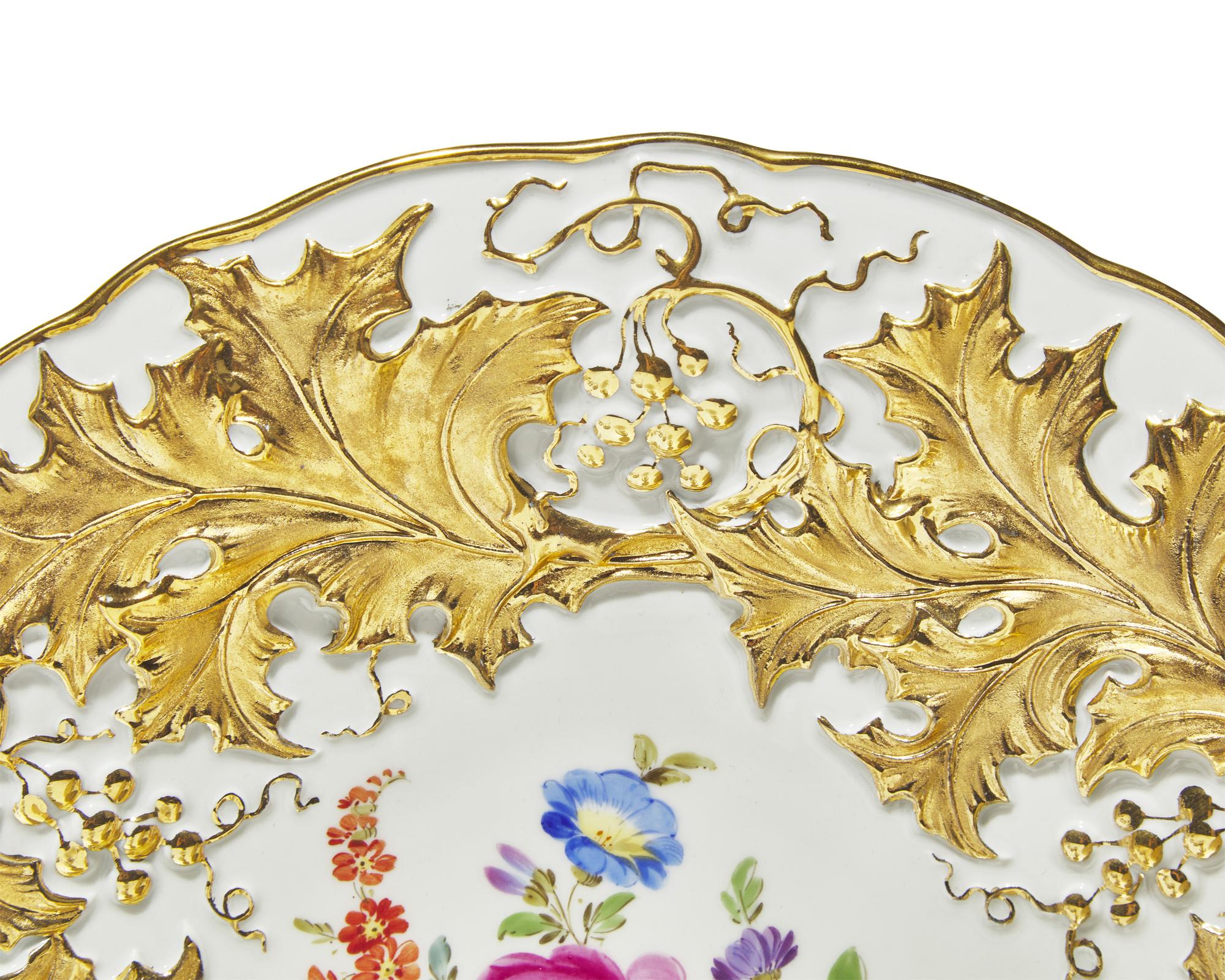 An Assorted Group of Meissen Porcelain Table Articles