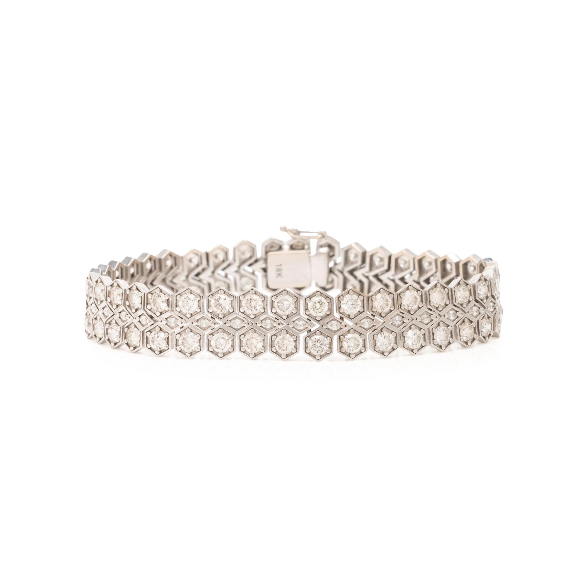 Diamond and White Gold Bracelet