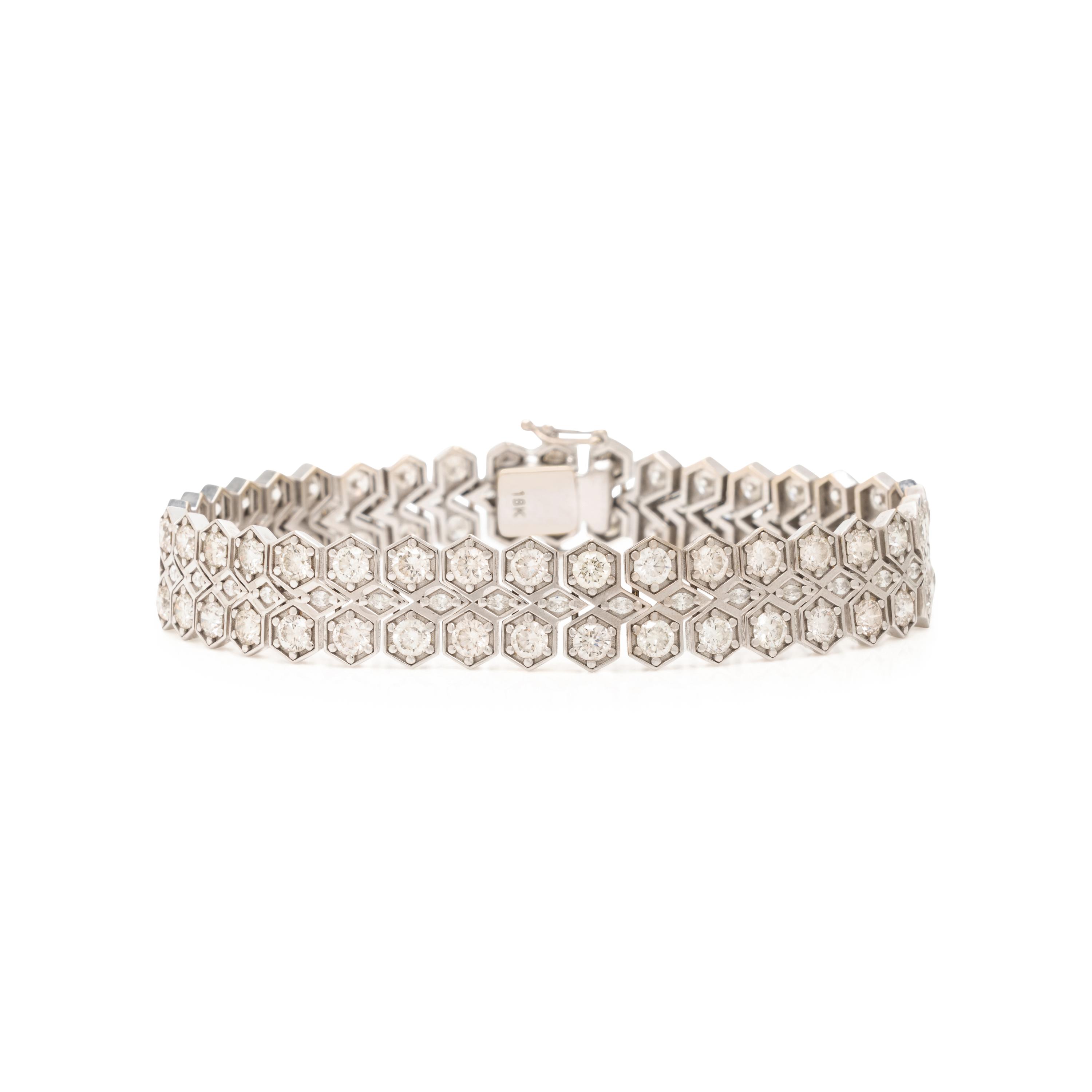 Diamond and White Gold Bracelet